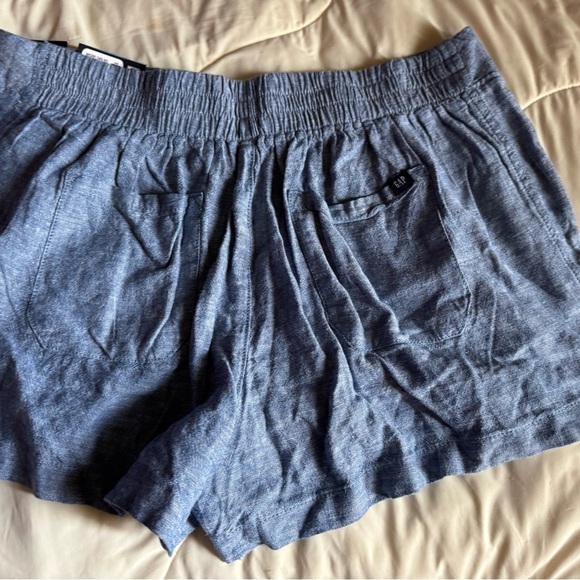 Women's  Gap Blue Casual  linen Shorts - Picture 3 of 6